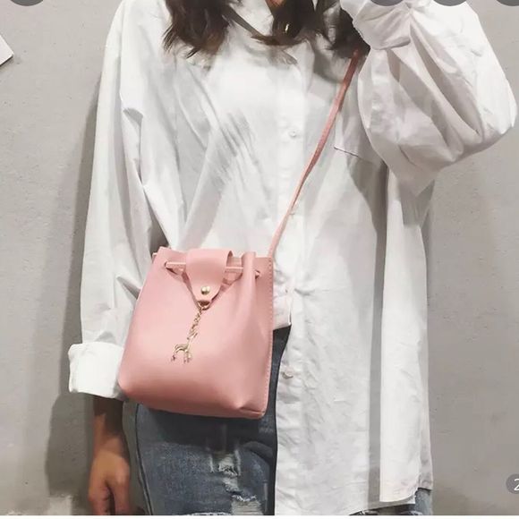 Handbags - Mini leather crossbody bucket bag